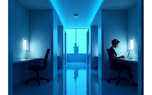 고요하고 집중하기 좋은 사일런트 워크존에서 개인이 몰입하는 모습