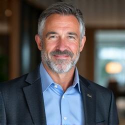 사려 깊은 표정으로 고객의 요청을 듣는 외국인 남성 컨시어지.