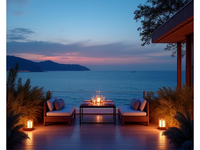 동해 바다를 조망하는 아늑한 프라이빗 테라스