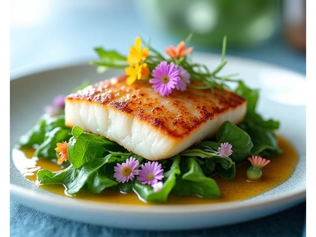 봄나물과 도미를 활용한 신선하고 화려한 봄 제철 요리