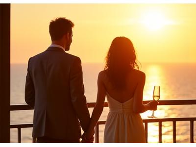 동해쇼어즈에서 로맨틱한 시간을 보내는 신혼부부