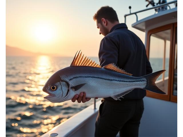 동해 바다에서 배를 타고 낚시하는 모습, 풍요로운 어획