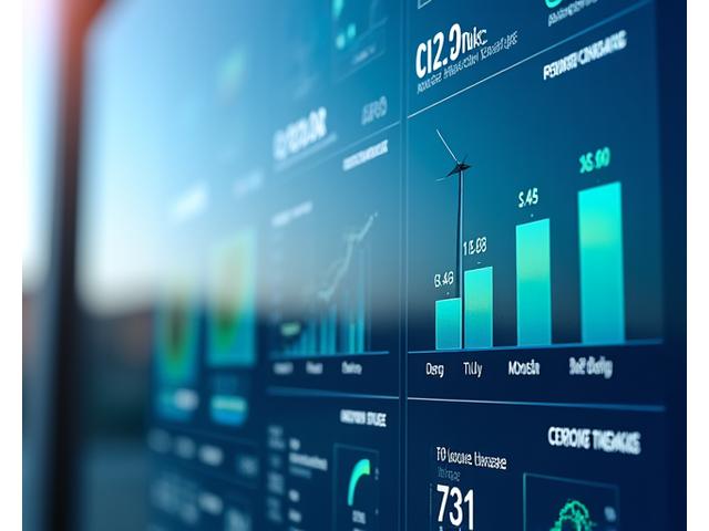 리조트의 실시간 에너지 사용량을 보여주는 디지털 대시보드 화면